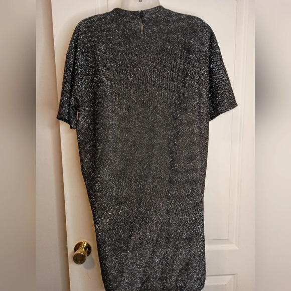 Gorgeous ZARA Black Sparkly Dress with Sheer Back Panel(#1,027) - Picture 6 of 9